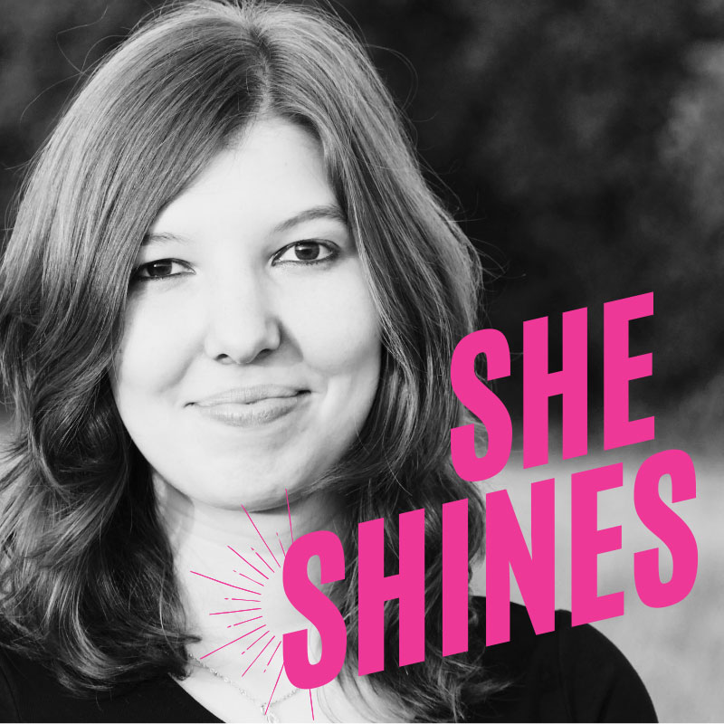 she shines woman photo image